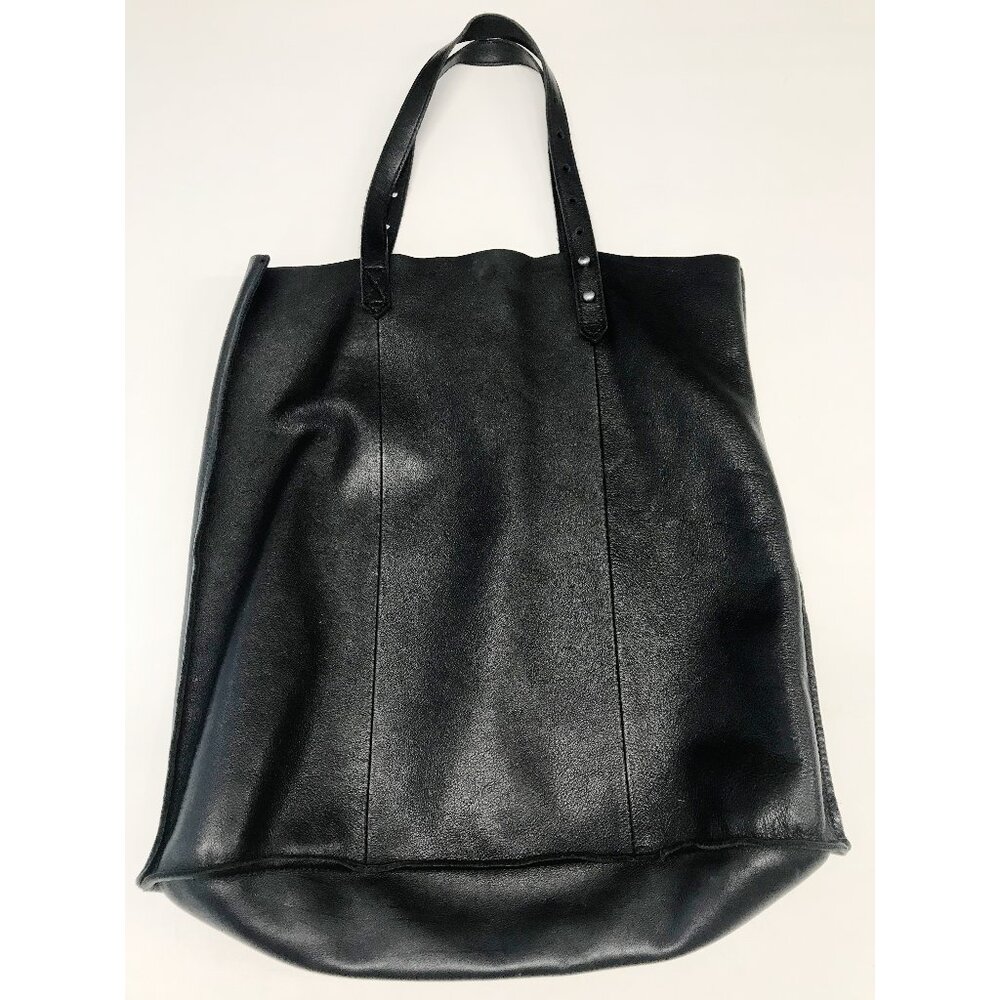 Madewell Bag Leather Black Medium Large Shoulder Soft Tote Purse Unlined Classic